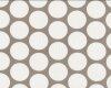 Popeline BJÖRK, regelmäßige Kreise, weiß-beigegrau