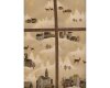 60-cm-Patchworkstoff-Abschnitt, Adventskalender RAPHAEL, Winterlandschaft, beige-gold