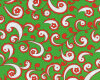 Patchworkserie "Christmas Snowflower", Paisleys mit Hahnenkämmen, grasgrün-weiß-rot