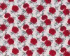 Patchworkstoff AND SEW ON, Rosen, rot-hellgrau