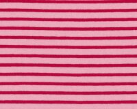 Baumwoll-Jersey CAMPAN mit Streifen, rosa-rot