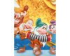 90-cm-Abschnitt, Panel, Patchworkstoff SNOW WHITE, Schneewittchen, hellblau-gelb-blau
