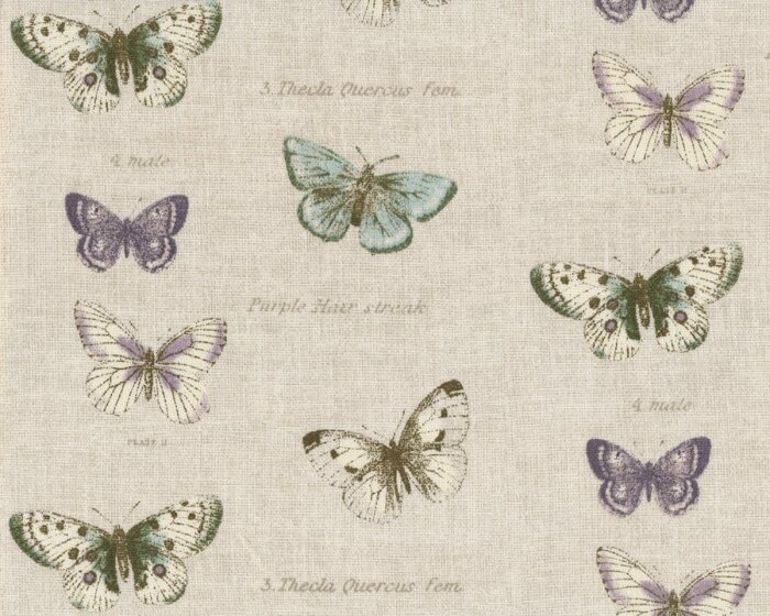 Englischer Dekostoff BUTTERFLIES, Schmetterlinge, Clarke & Clarke