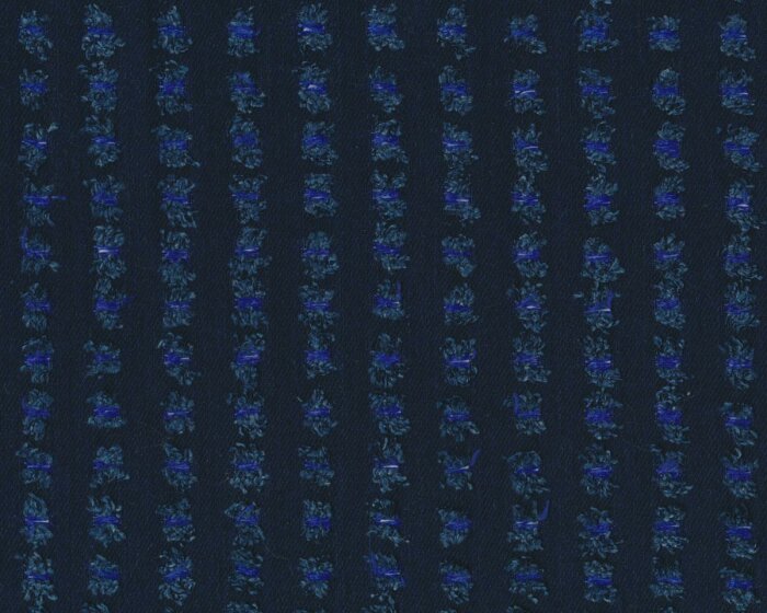 Jeans-Jacquardstoff PERDITA, Lochstreifen, nachtblau-blau