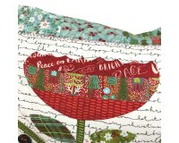 Patchworkstoff JUNIPER BERRY, Zapfen und Tannengrün, gedecktes türkis-antikweiß, Moda Fabrics