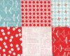60-cm-Rapport Patchworkstoff MILLIES CLOSET, Mode-Accessoires, rot-natur