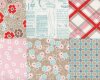 60-cm-Rapport Patchworkstoff MILLIES CLOSET, Mode-Accessoires, rot-natur