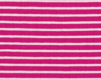 Baumwoll-Jersey CAMPAN mit Streifen, fuchsia-weiß