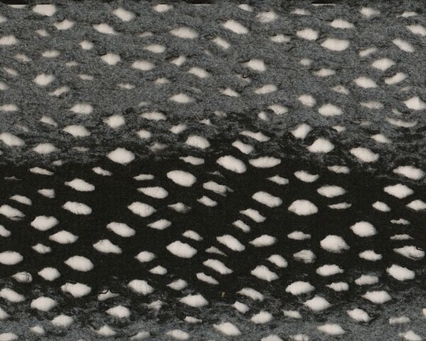 Lochmuster-Strickwalk GRANDER, Streifen, grau-schwarz, Toptex
