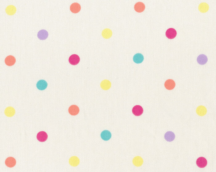 Englischer Dekostoff DOTTY, Punkte, creme-pink, Clarke & Clarke