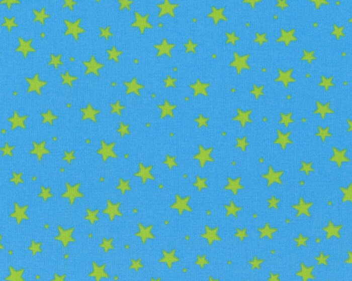 Westfalenstoff JUNGE LINIE, Sterne, kräftiges hellblau-hellgrün