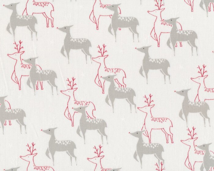 Patchworkstoff JOL, Rentiere, gebrochenes weiß-natur, Moda Fabrics
