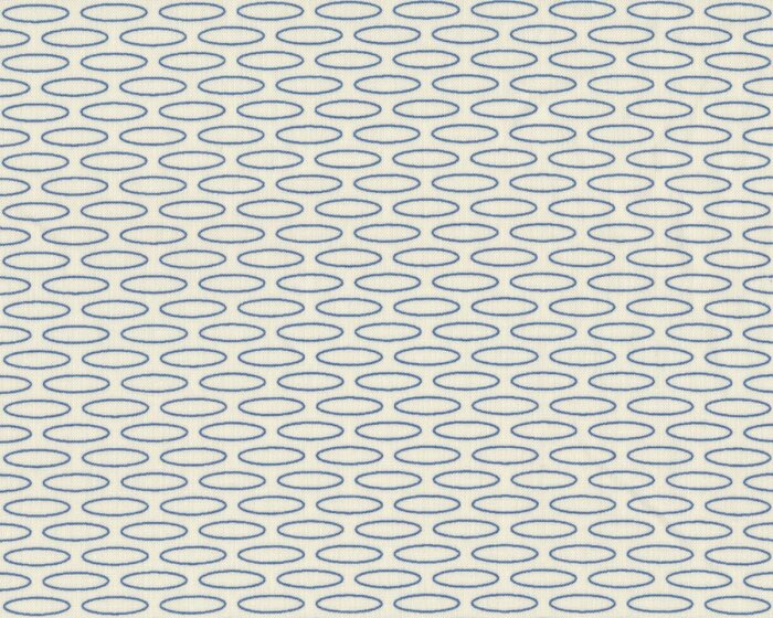Patchworkstoff SERENITY, zarte Ovale, creme-gedecktes blau, Moda Fabrics