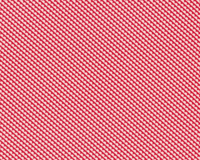 Patchworkstoff LITTLE RUBY, diagonale Wellenstreifen, rot-gebrochenes weiß, Moda Fabrics