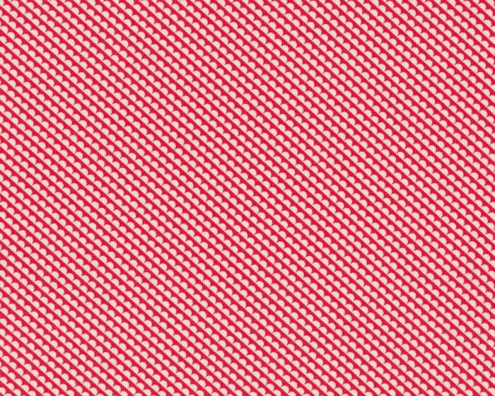 Patchworkstoff LITTLE RUBY, diagonale Wellenstreifen, rot-gebrochenes weiß, Moda Fabrics