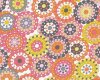 Patchworkstoff SILENT CINEMA mit Kreis-Blumen, pink, Jenean Morrison