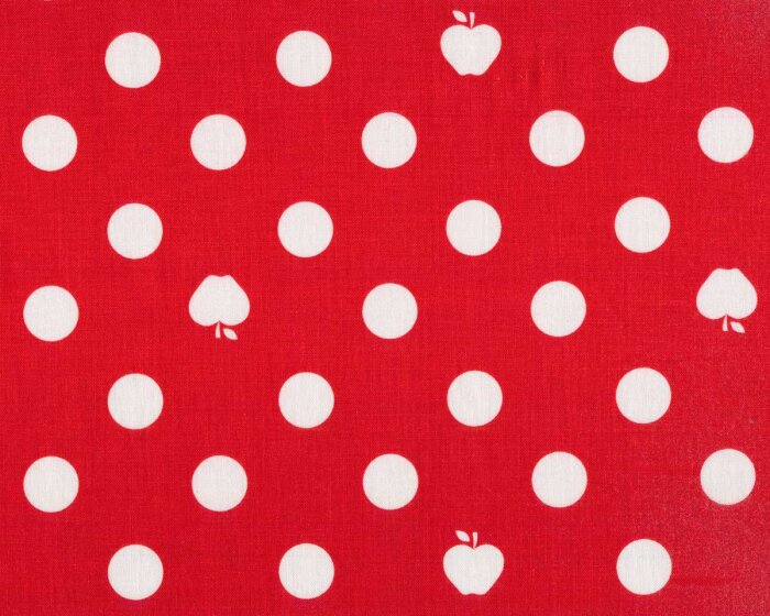Patchworkstoff APPLE OF MY EYE, Äpfel & Punkte, rot, Riley Blake
