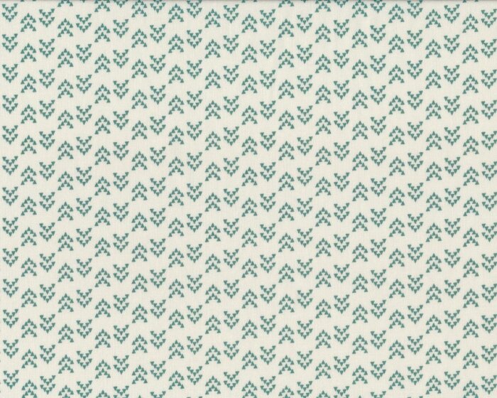 Patchworkstoff NOMAD, Dreieck-Pfeile, cremé-dunkles türkisgrün, Moda Fabrics