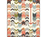 Patchworkstoff NOMAD, Dreieck-Pfeile, cremé-dunkles türkisgrün, Moda Fabrics