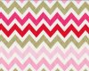 Patchworkstoff REMIX, breite Chevron-Zacken, rosa-weiß-gold