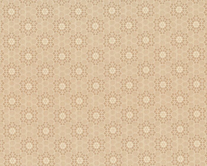 Patchworkstoff ALWAYS THE SEASON, Waben-Blumen, hellbeige