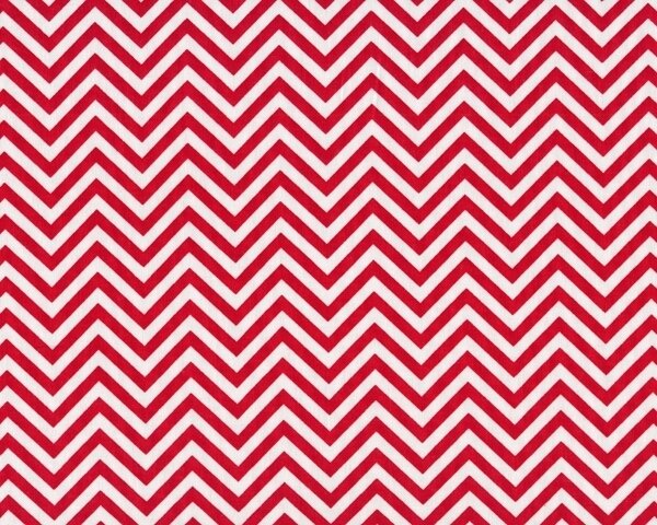Patchworkstoff REMIX, schmale Chevron-Zacken, rot-weiß