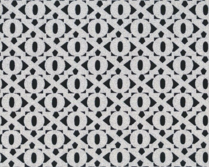 Metallic-Patchworkstoff LOVE IS ALL AROUND, Schrift, silber metallic-schwarz