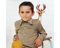 Feiner Baumwollstoff COLORED WINDOW, Mini-Kaleidoskop-Muster, mintgrün-helles mintgrün