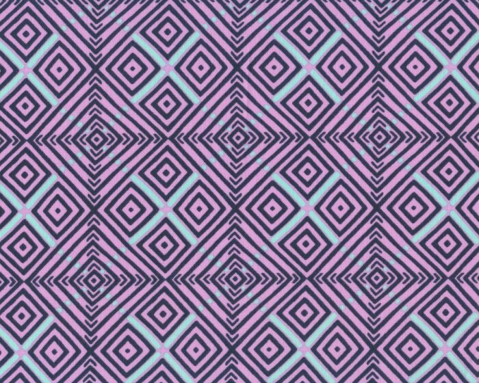 Patchworkstoff VIOLETTE TOWN, Rauten-Raster, lavendel-steingrau