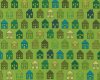 Patchworkstoff QUILTERS BASIC PERFECT, kleine Häuser, maigrün-aqua