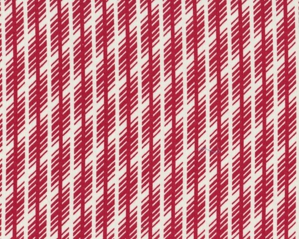 Patchworkstoff FLORENCE mit Diagonal-Streifen-Muster, stumpfes rot
