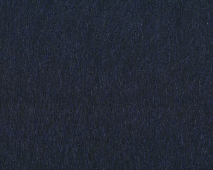 Italienischer Designer-Webpelz, modisches Fellimitat aus Wolle ALPACA, dunkelblau-schwarz meliert