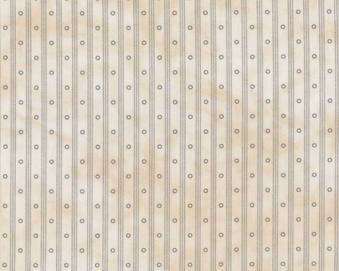 Patchworkstoff SNOWMAN GATHERINGS II, Streifen und Kreise, hellbeige-dunkelgrau, Moda Fabrics