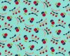 Patchworkstoff VINTAGE PICNIC, Halbkreisbögen und Kugel-Kirschen, mintgrün-rot, Moda Fabrics