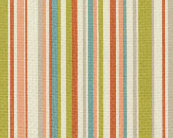 Englischer Dekostoff Clarke & Clarke FUNKY STRIPE, unregelmäßige Streifen, terracotta-limette