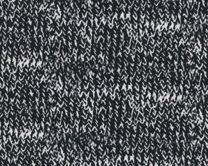 Weicher Baumwoll-Stretch MAILLE, Strickmuster, schwarz-weiß