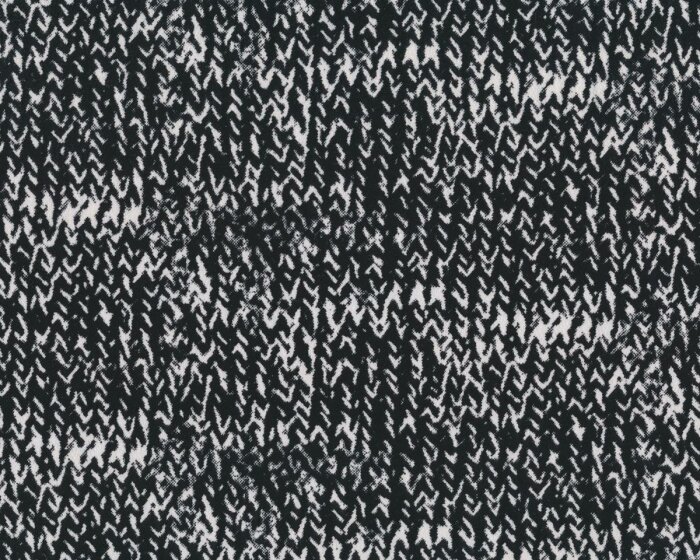 Weicher Baumwoll-Stretch MAILLE, Strickmuster, schwarz-weiß