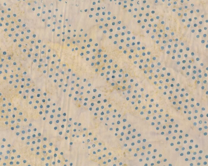 Batik-Patchworkstoff BLUE BARN BATIKS, diagonale Punkte-Streifen, hellbeige-gedecktes jeansblau, Moda Fabrics
