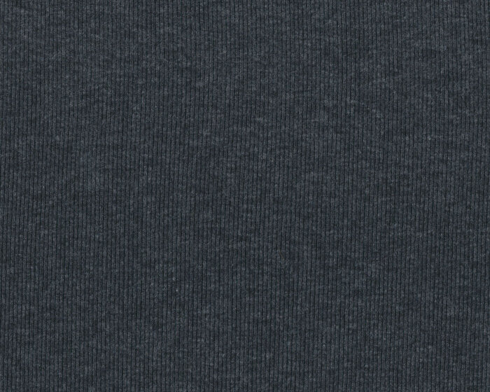 Feiner italienischer Rippen-Baumwoll-Jersey BRUGNOLI NEO, dunkelgrau meliert