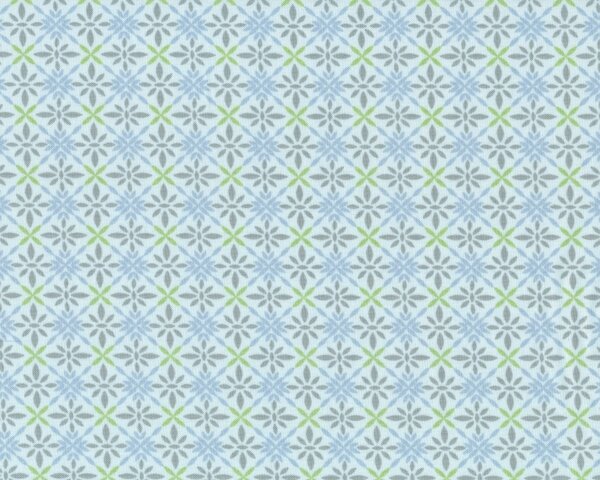 Patchworkstoff SOLSTICE, Blüten-Rauten-Gitter, grau, Moda Fabrics