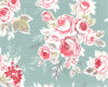 Englischer Dekostoff Clarke & Clarke ROSE GARDEN, Rosen, mintgrün-rosa