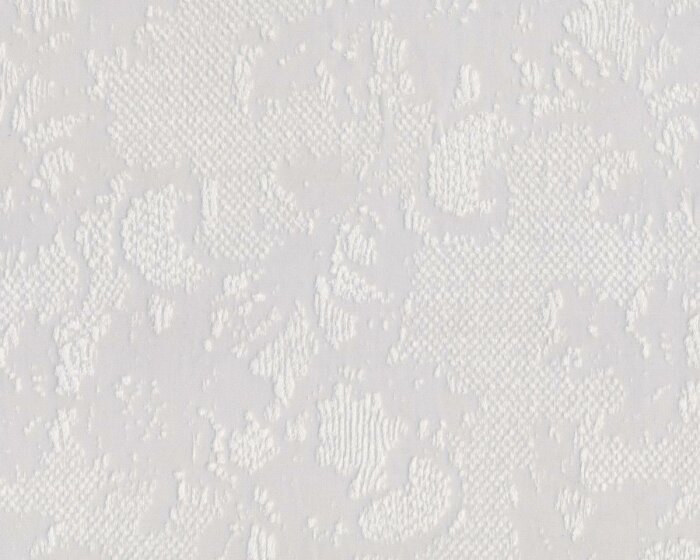 Weicher italienischer Seiden-Chiffon mit Ausbrenner-Muster VELLUTATA, Büten-Design, weiß