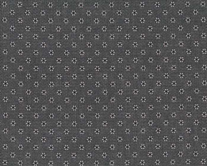 Patchworkstoff INKWELL, Mini-Blümchen, schwarz-natur dunkel
