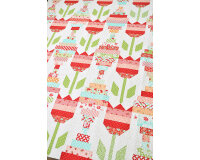 Patchworkstoff HELLO DARLING, Blumen-Bouquets, wollweiß-rot, Moda Fabrics