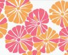 Patchworkserie "Del Hi" mit großen kreisrunden Blüten, orange-weiß