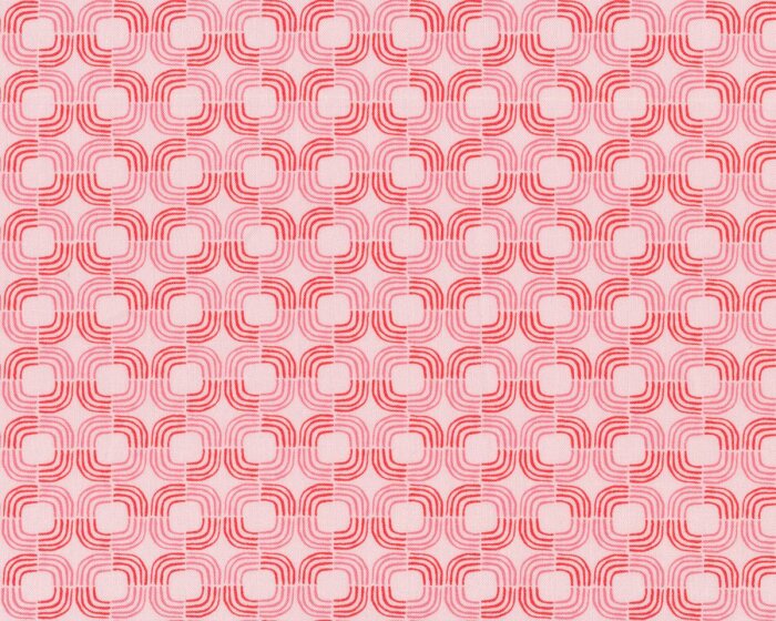Patchworkstoff ARIA, runde Viereck-Ringe, helles rosa-rot, Moda Fabrics