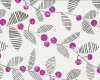 Patchworkstoff FOLLIE, Beeren-Zweige, kräftiges pink-weiß