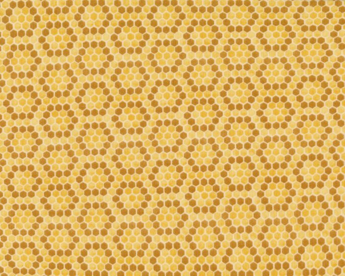 Patchworkstoff BEE INSPIRED, Waben-Rauten, helles maisgelb-hellbraun, Moda Fabrics