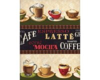 Patchworkstoff COFFEE MOMENT, Kaffee-Spezialitäten als...
