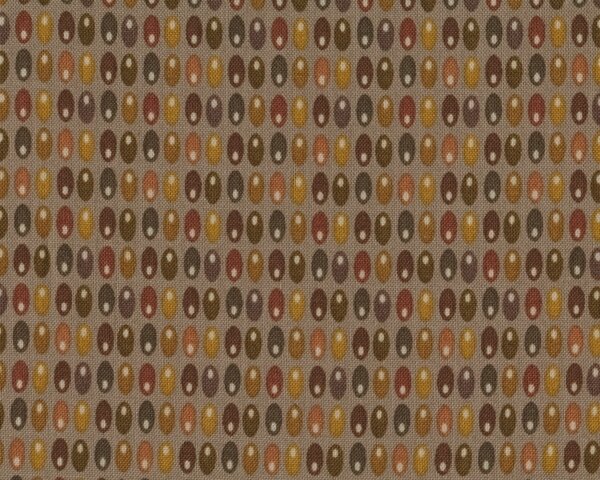 Patchworkstoff QUILTERS BASIC PERFECT, regelmäßige Mini-Ovale, helles schlammbraun